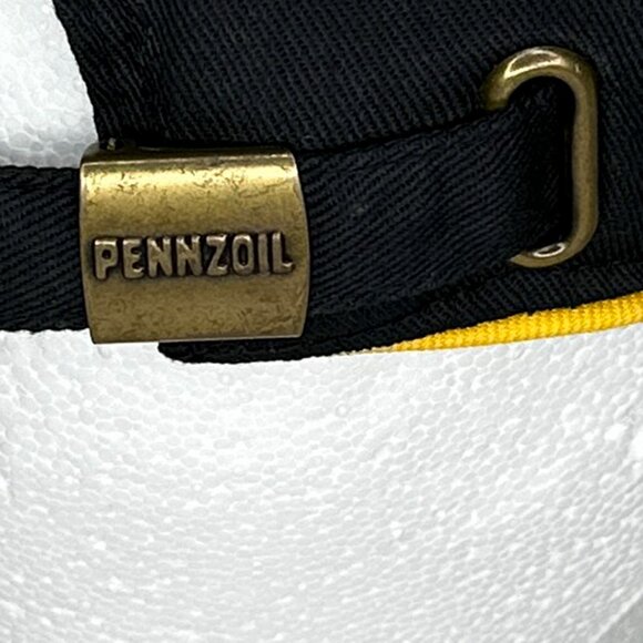 Pennzoil Racing Central Oil And Supply Adjustable Strapback Black Yellow Hat - Picture 6 of 15